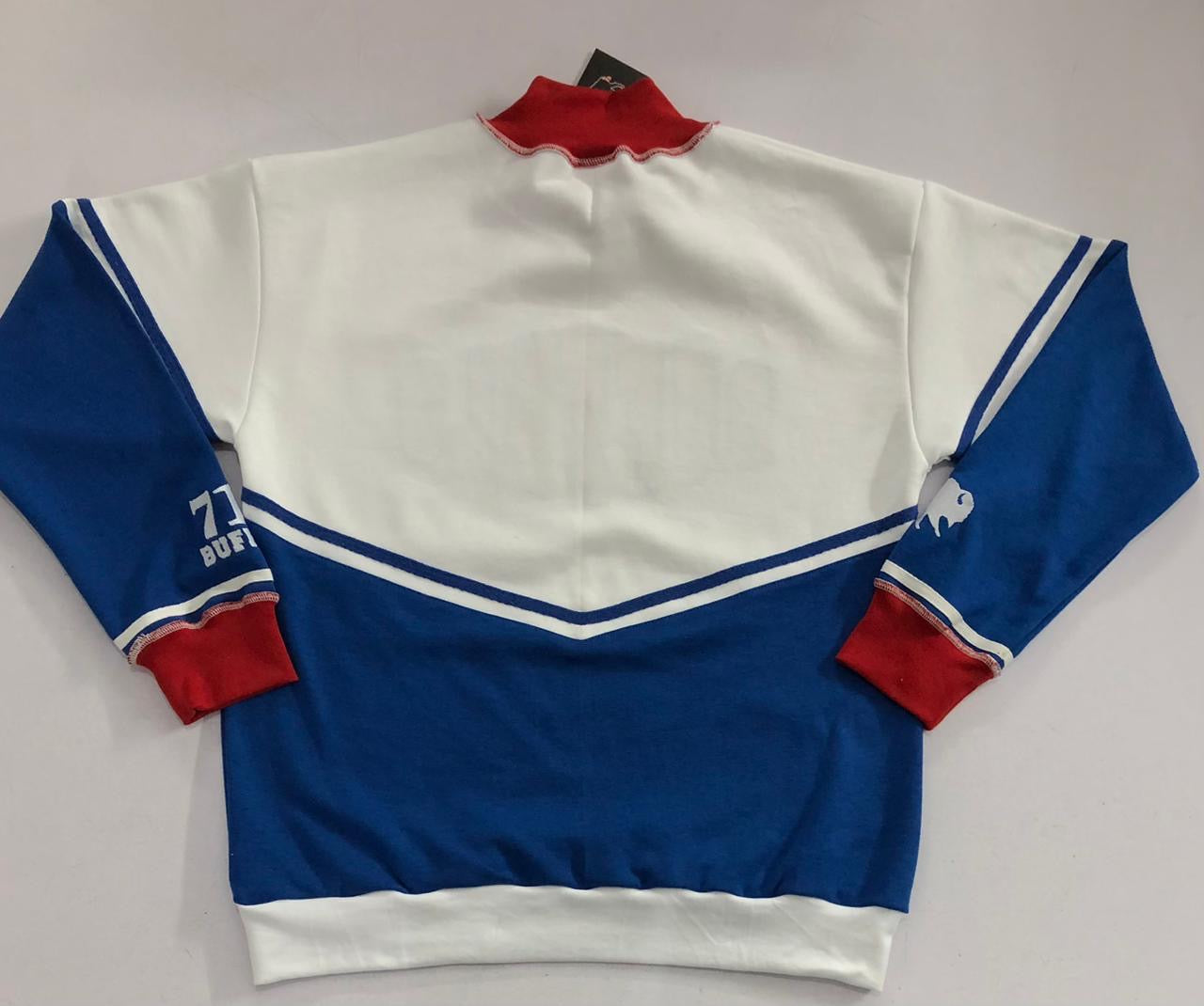 Red And Blue Mock Neck