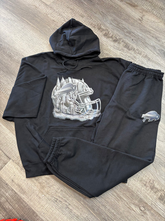 Black Hand Drawn Hoodie