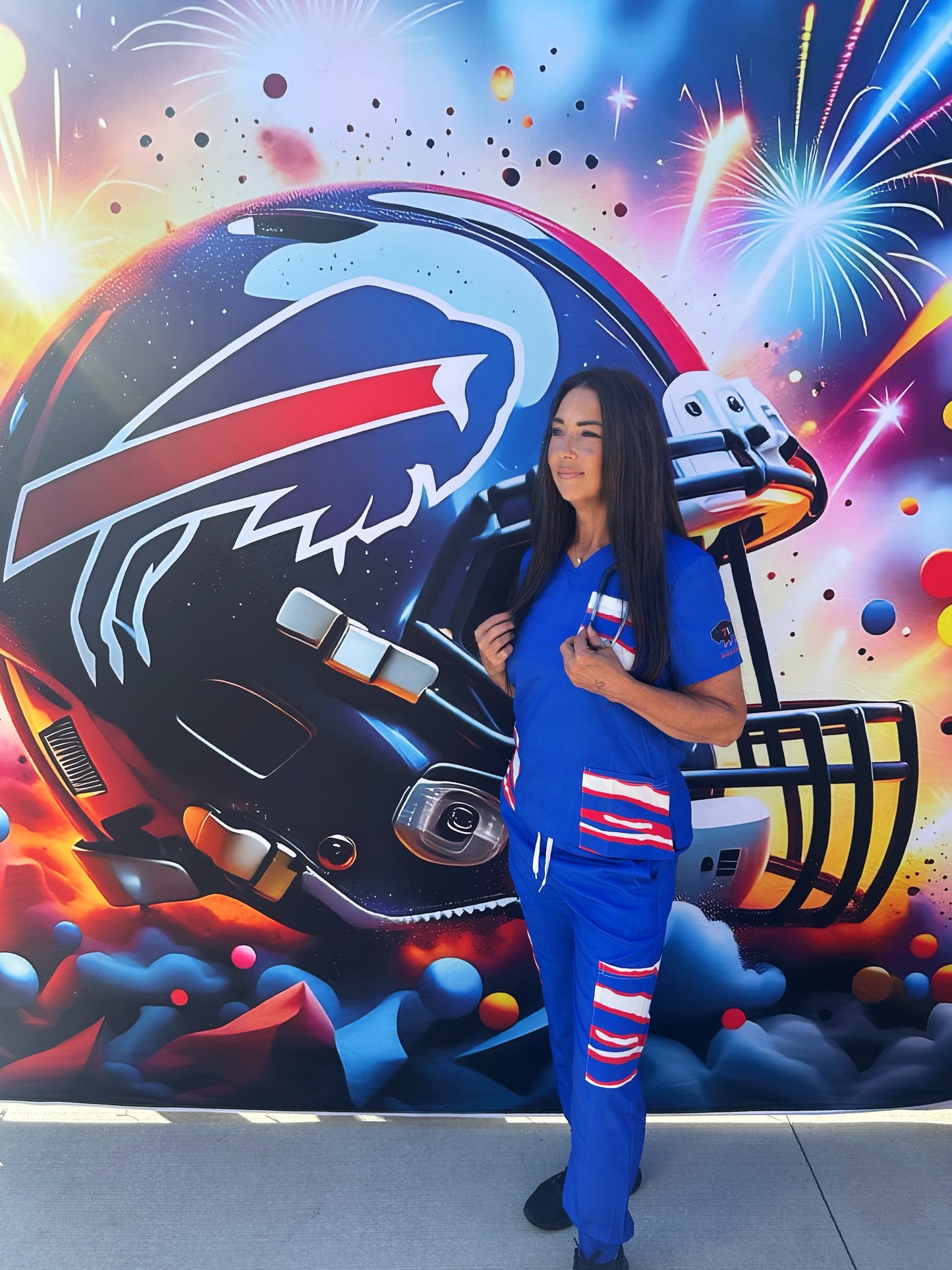 “DESTINY” Print Scrub Set