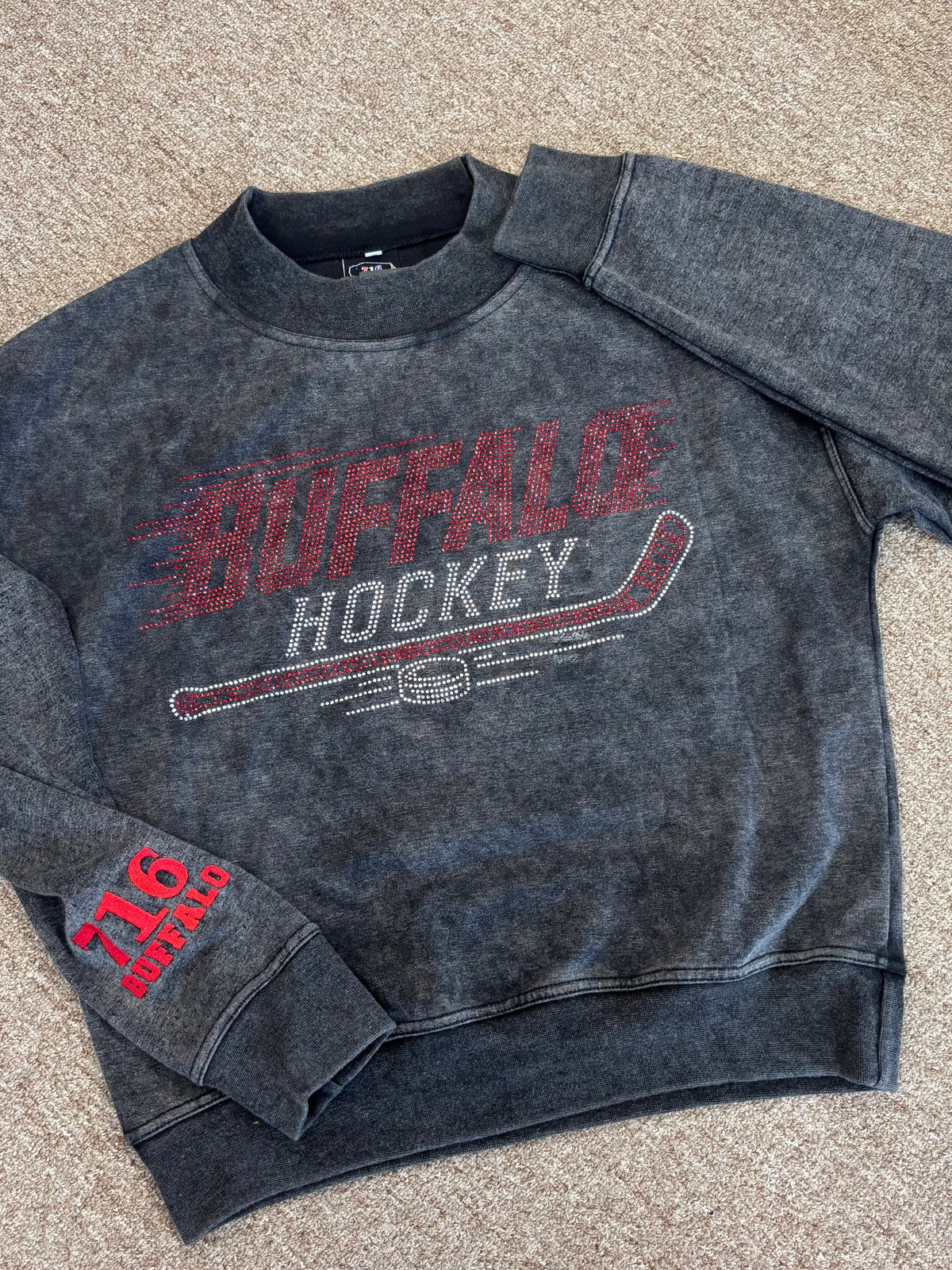Hockey Bling Mock Neck