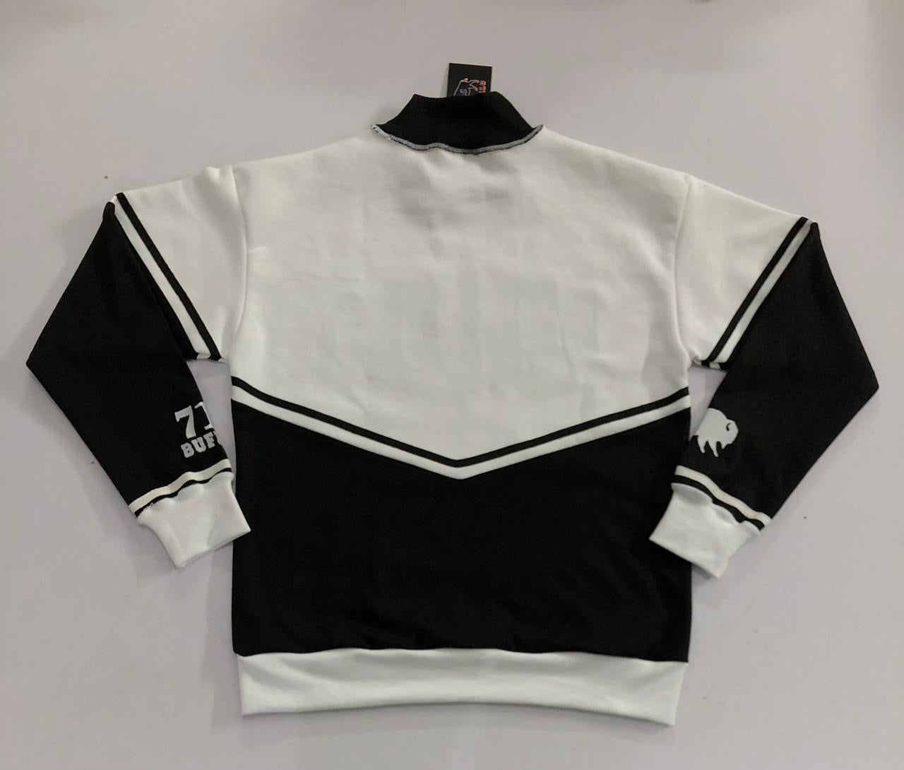 Black And White Mock Neck