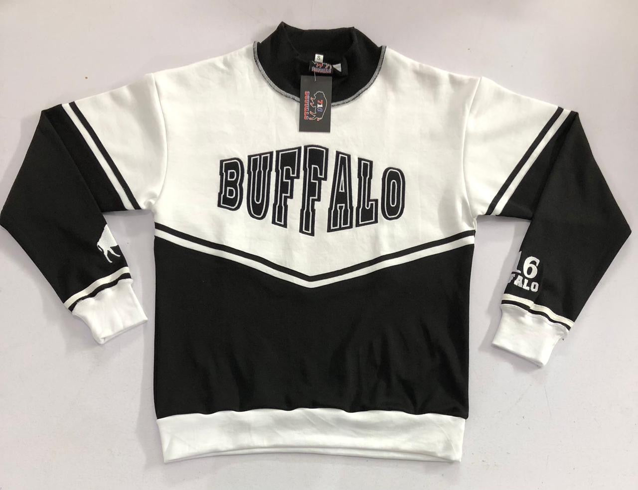 Black And White Mock Neck