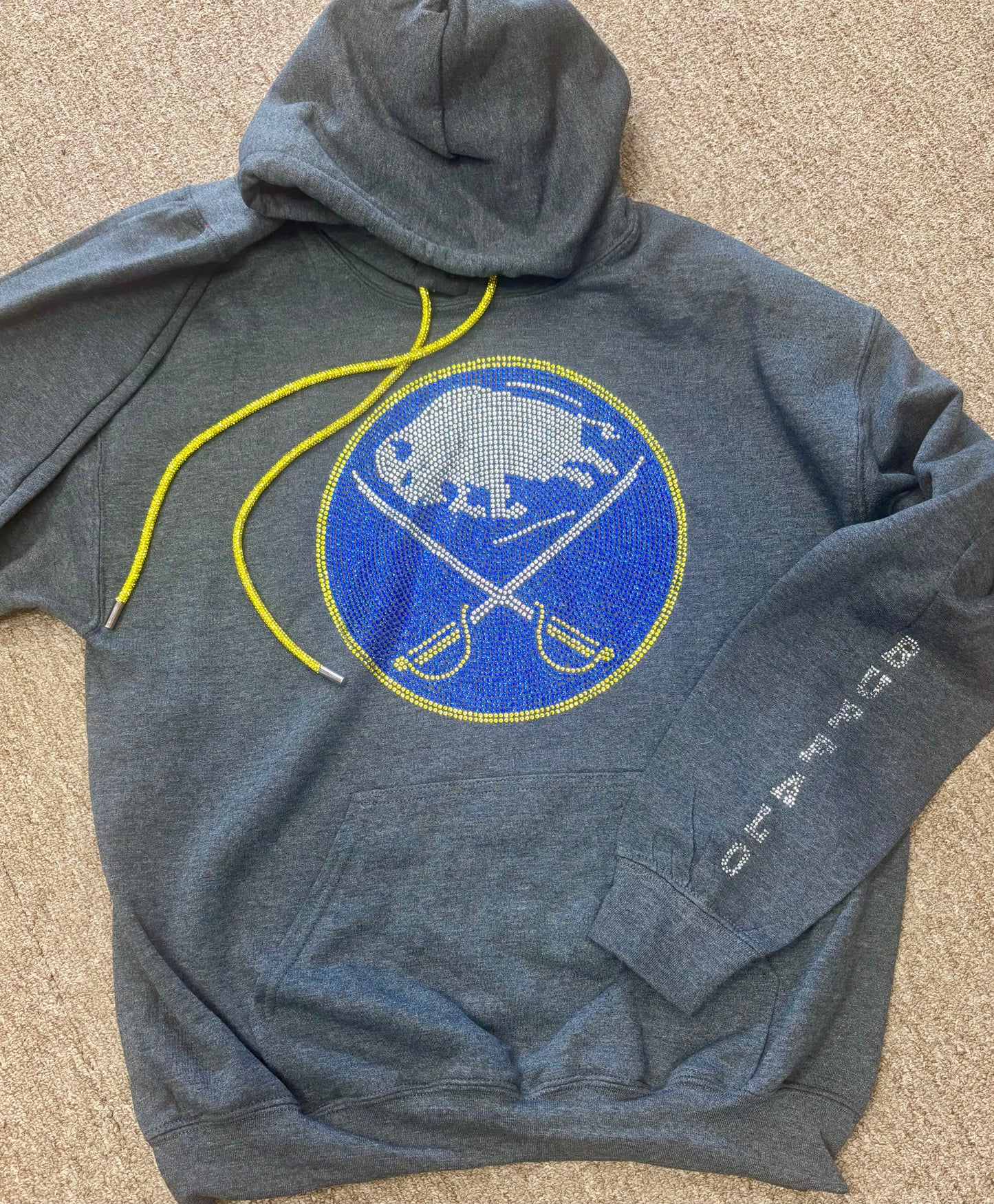 Rhinestone Hockey Hoodie