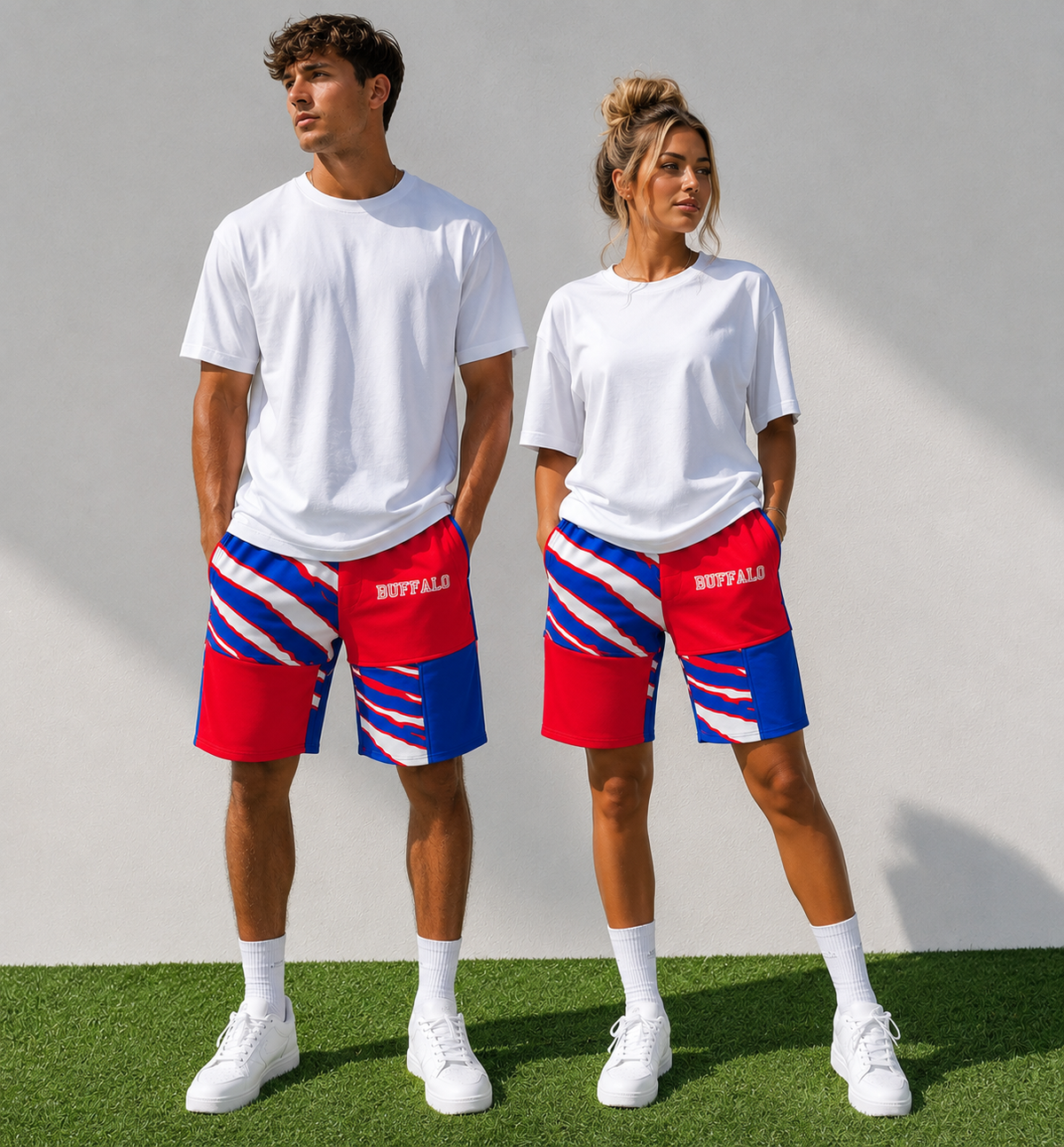 Color Block Football Shorts